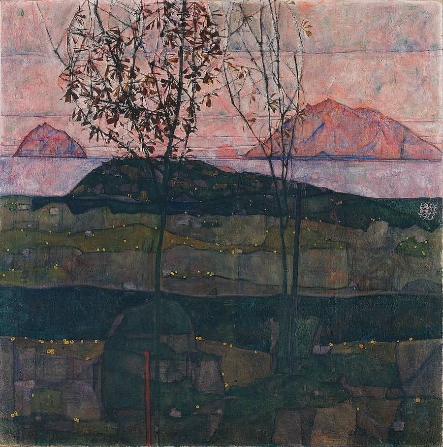 Setting Sun, 1913 by Egon Schiele