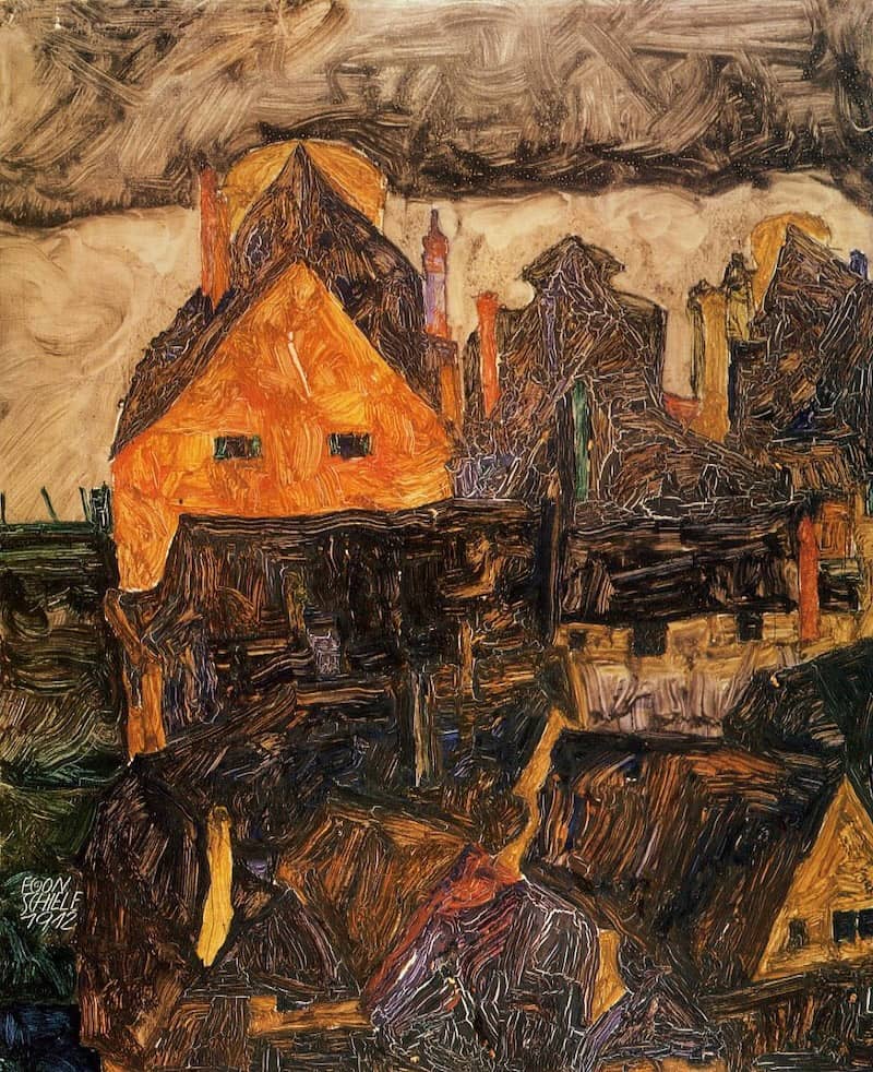 The Old City, 1912 by Egon Schiele