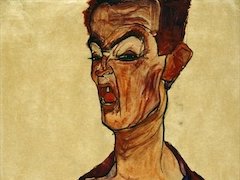 Self-Portrait Screaming by Egon Schiele