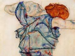 Woman Undressing by Egon Schiele